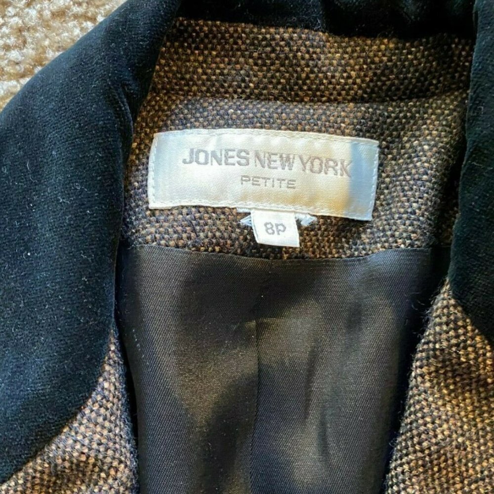 𝅺jones New York Women's‎ Brown Blazer Size 8P - Picture 9 of 9